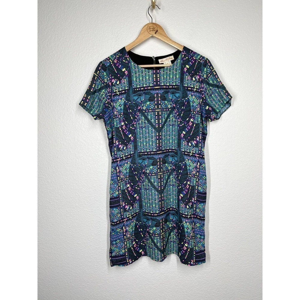 Mara Hoffman Camel Print Geometric Shift Dress Medium M Colorful Bright